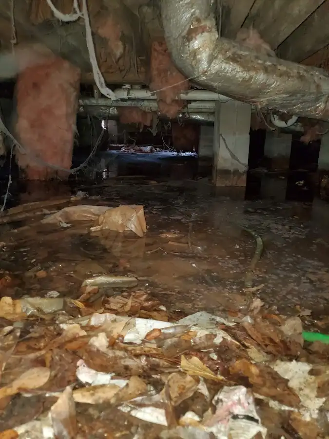Crawl space flood assessment for Commercial Water Damage Restoration in North Hempstead